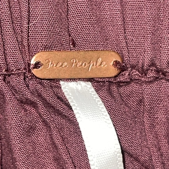 FREE PEOPLE ENDLESS SUMMER BEACHSIDE TIDE HALTER MAXI DRESS BURGUNDY WINE Sz XS - Picture 16 of 17